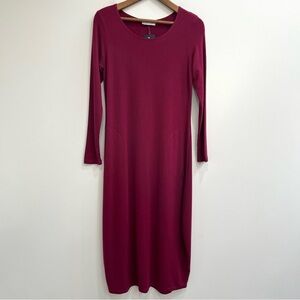 Bryn Walker Philippa Jersey Stretch Long Sleeve Maxi Lagenlook Lantern Dress